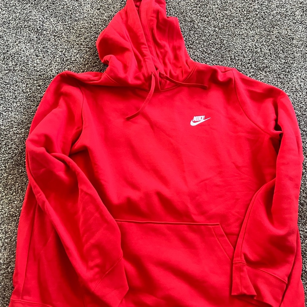 Nike Bright Red Pullover Hoodie - NWOT